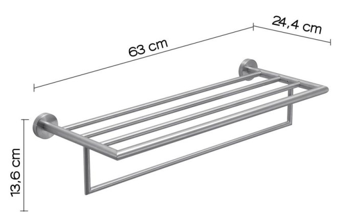 Полка для полотенец Project Gedy, 5044(38) цвет: хром