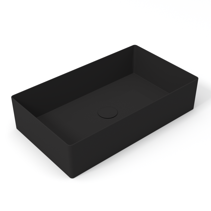 Накладная раковина 70x35x14 см, Olympia ceramica Slice, черный матовый арт. SLC42RE70023