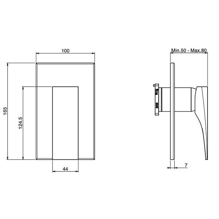 Fima Carlo Frattini Смеситель для душа, встраиваемый, Zeta, F3969X1OR цвет: золото