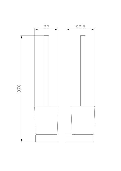 Туалетный ершик в комплекте, Wonzon & Woghand Lotte, WW-8329 цвет: хром