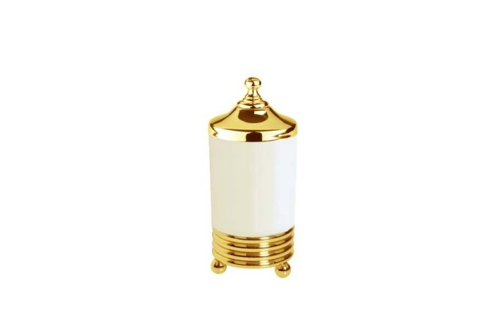 Настольный стакан для ватных дисков gold, Boheme Hermitage - 10364