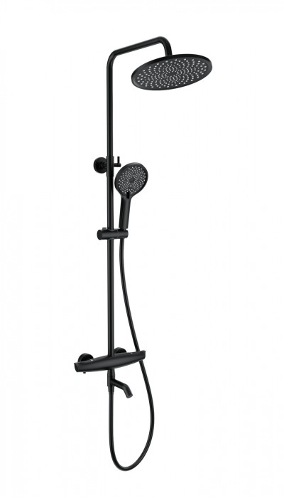 Душевая система с термостатом, Wonzon &amp; Woghand Capsule, WW-B3031-A2-MB цвет: черный