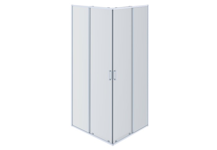 Душевой уголок квадратный стекло прозрачное, двери раздвижные 900x900x2000 профиль хром, Aquatek арт. AQ ARI KV 09020CH