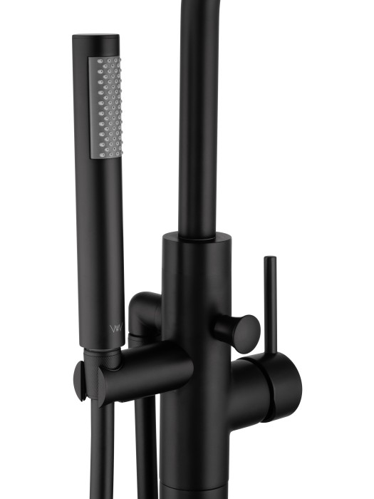 Смеситель для ванны напольного монтажа, Wonzon & Woghand Stick, WW-88649017-MB цвет: черный