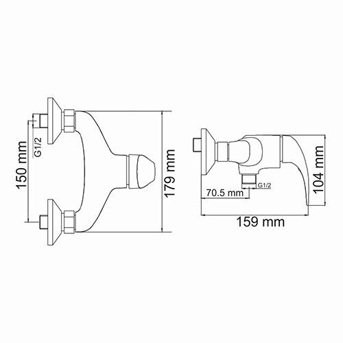Смеситель для душа Rhein 1700 WasserKRAFT арт. 1702