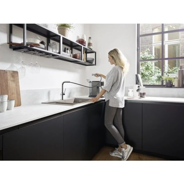 Смеситель для кухни, с вытяжным изливом, Hansgrohe Talis M54, хром арт. 72808000