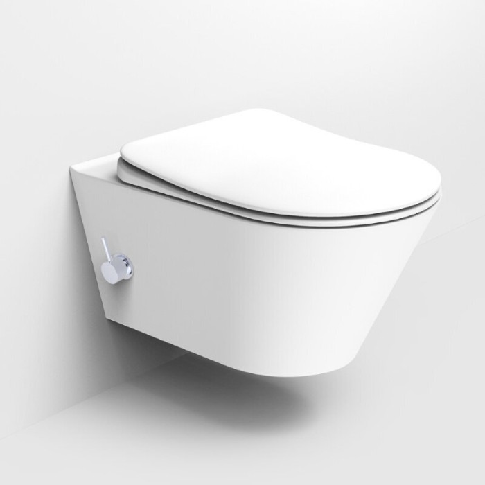 Унитаз подвесной с функцией биде, (без крышки), белый, Avva Boheme 972-2-MW