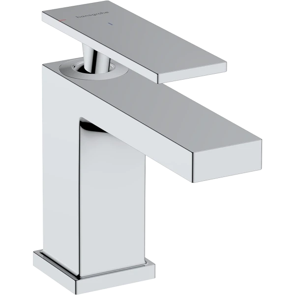 Смеситель для раковины EcoSmart+, с донным клапаном, Hansgrohe Tecturis E, хром арт. 73002000