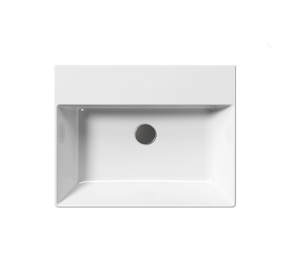 Раковина подвесная GSI Kube Х 60х47х16 см, 1 отверстие для смесителя, с переливом, санфарфор, цвет белый арт. 9431111