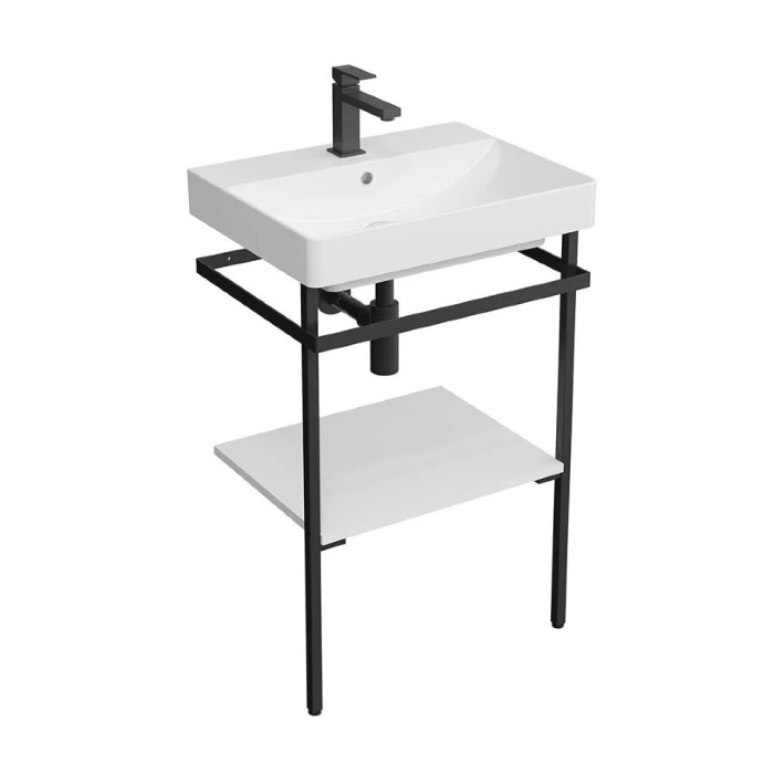 Металлическая структура 55 напольнаясм, Pro Kerama Marazzi, черный - PRO.55.01\BLK.M