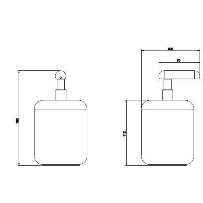 Дозатор для жидкого мыла настольный, Gessi Goccia, черный/белый арт. 38037#099
