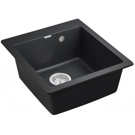 Мойка для кухни гранит 460х510 Paulmark KANTE 45, черный - PM104651-BL