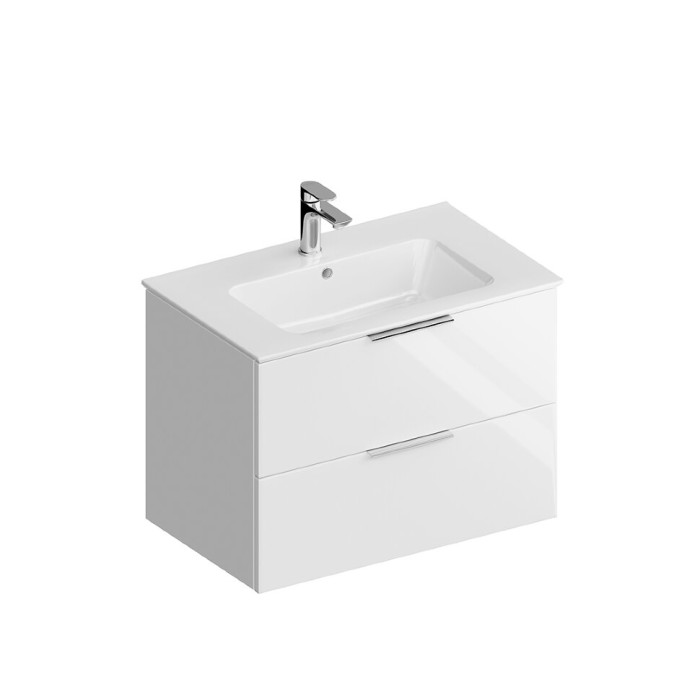 Тумба подвесная 75 см, 2 ящика, Piano forte Kerama Marazzi, белый - PI.F.75\WHT