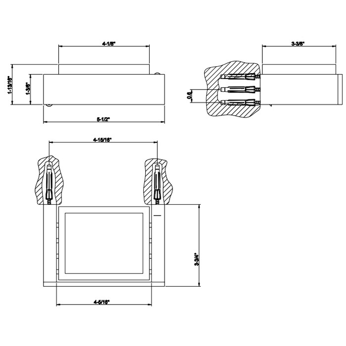 Мыльница подвесная, Gessi Rettangolo, gold ccp/белый арт. 20801#080