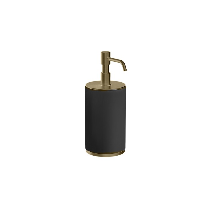 Дозатор для жидкого мыла, настольный, черный, Gessi Tondo, finox brushed nickel арт. 66438#149