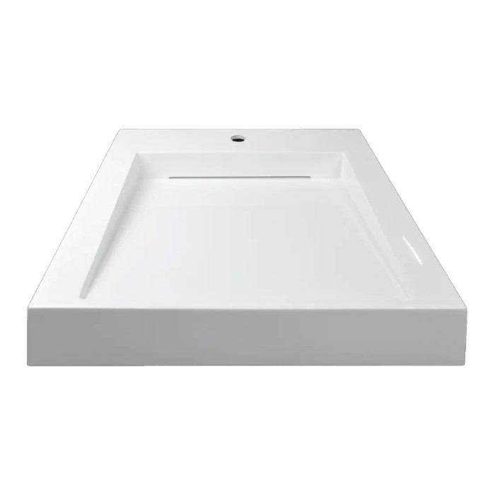 Раковина Domino 600х555х80 литьевой мрамор, сифон в комплекте, белая, Azario DOMINO - CS00082282