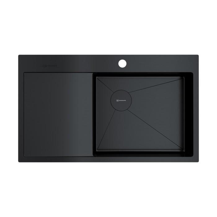 Кухонная мойка Omoikiri Akisame 86-R Side-GB нерж. сталь, цвет графит арт. 4997044