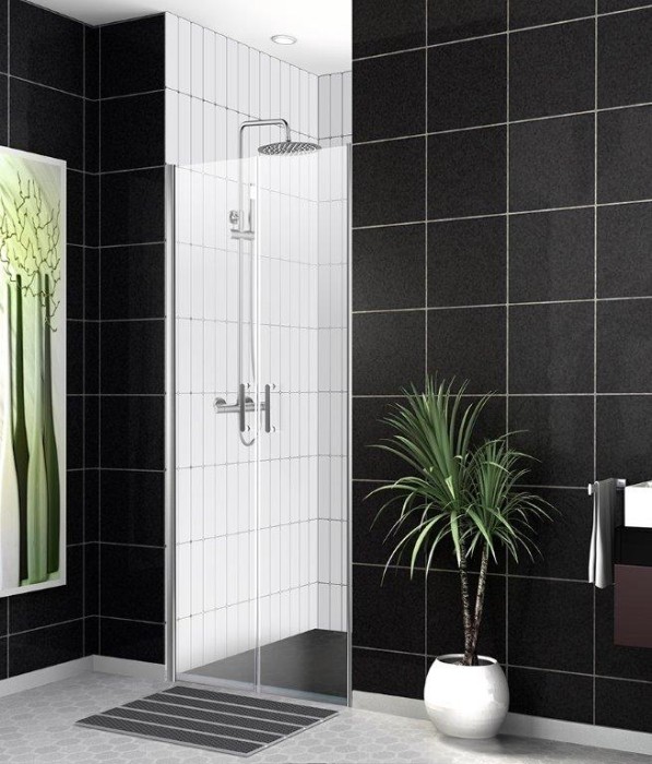 Душевая дверь в нишу 90x190 BelBagno, глянцевый хром, Uno арт. UNO-B-2-90-C-Cr