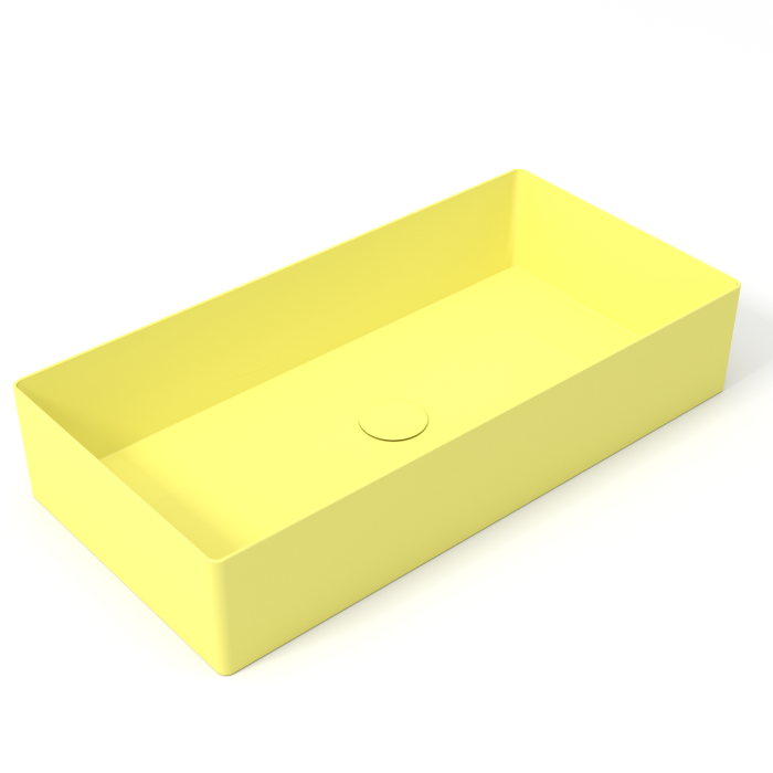 Накладная раковина 70x35x14 см, Olympia ceramica Slice, желтый глянцевый арт. SLC42RE70030