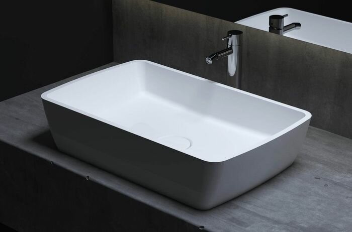 Раковина накладная 65x40, матовая, Salini GLORIA арт. 1102212M