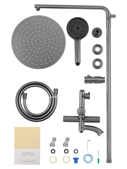 Душевая система, Wonzon & Woghand Tor, WW-88047073-BGM цвет: графит