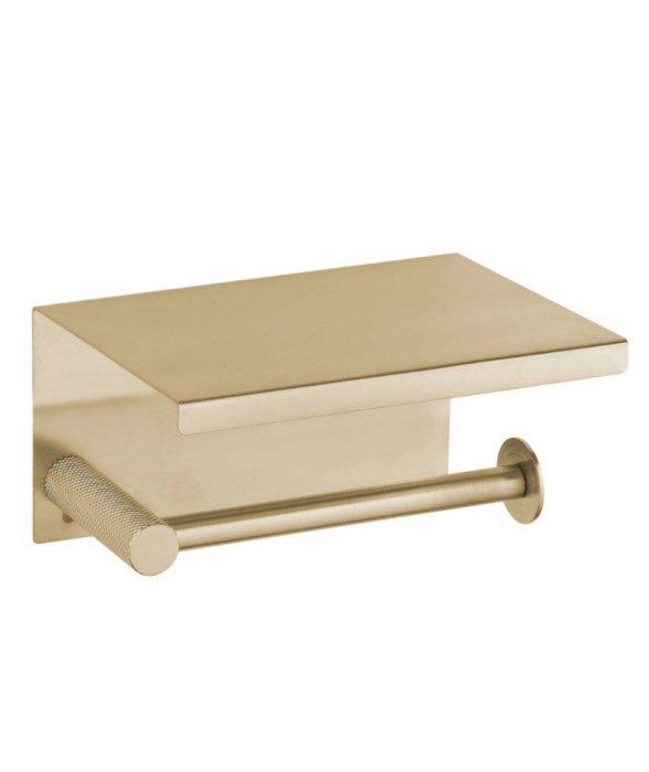 Держатель для туалетной бумаги с крышкой matt gold, Boheme Uno - 10971-MG