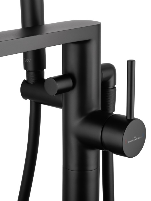 Смеситель для ванны напольного монтажа, Wonzon & Woghand Stick, WW-88649901-MB цвет: черный