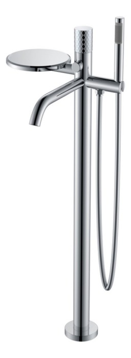 Смеситель напольный chrome diamond chrome, Boheme Stick - 129-CRCR