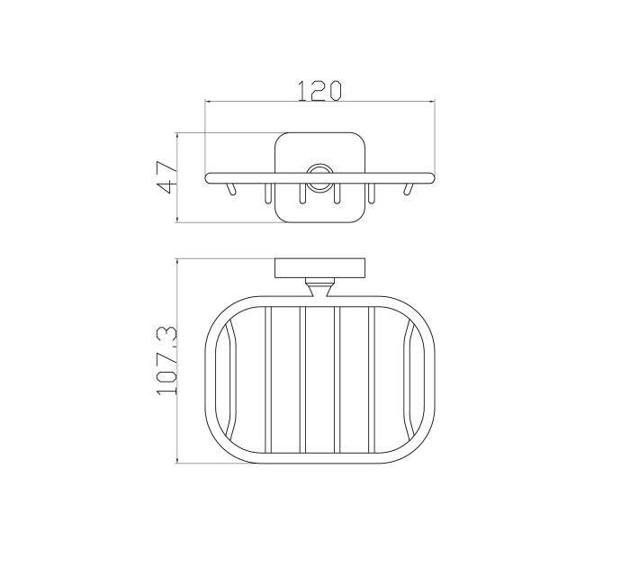 Мыльница с держателем, Wonzon & Woghand Still, WW-6624 цвет: хром