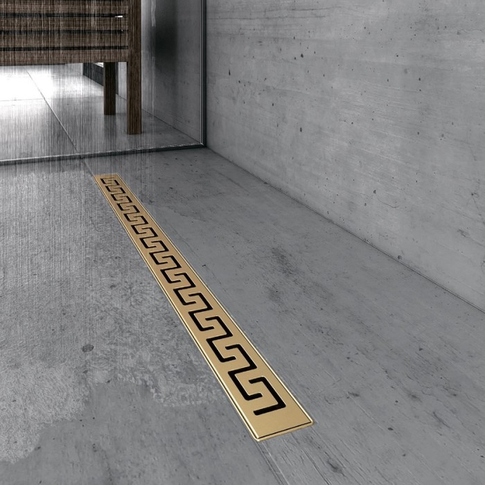 Душевой лоток BERGES В1 Antik 700, золото глянец, S-сифон D50 H60, арт.092125