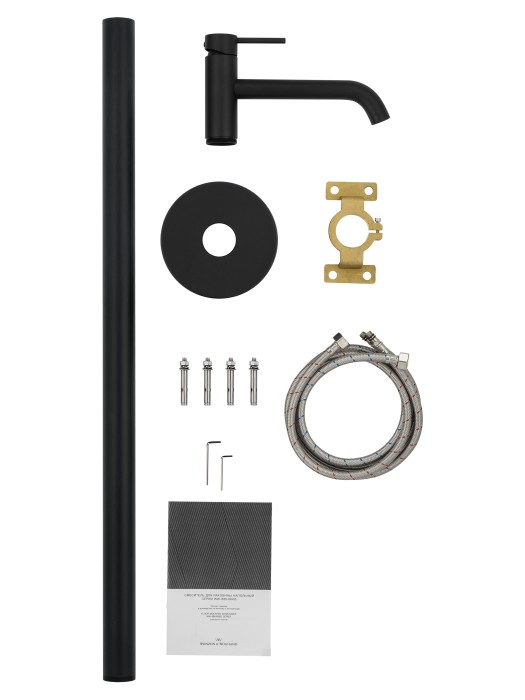 Смеситель для раковины напольного монтажа, Wonzon & Woghand Stick, WW-88649905-MB цвет: черный