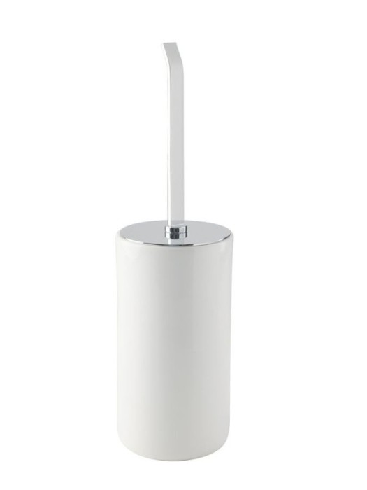Напольный белый керамический ёрш STIL HAUS Bucket, BK12A(08-BI) цвет: хром