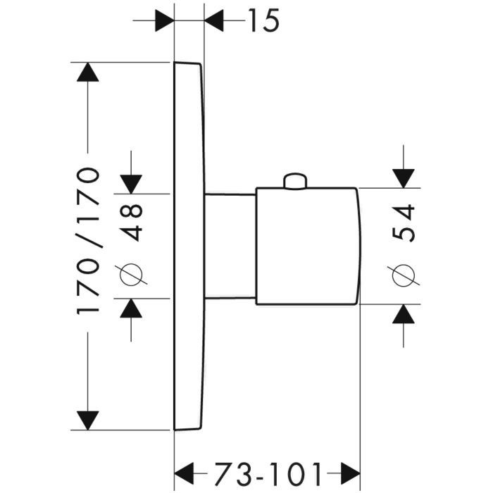 Термостат для душа Citterio M Axor, шлифованная медь арт. 34716950