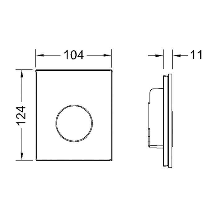 Панель смыва для писсуара, цвет: зеленый/белый, loop urinal TECE арт. 9820170