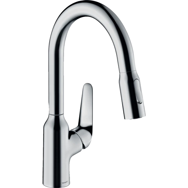 Смеситель для кухни, с вытяжным душем, Hansgrohe Focus M42, хром арт. 71801000
