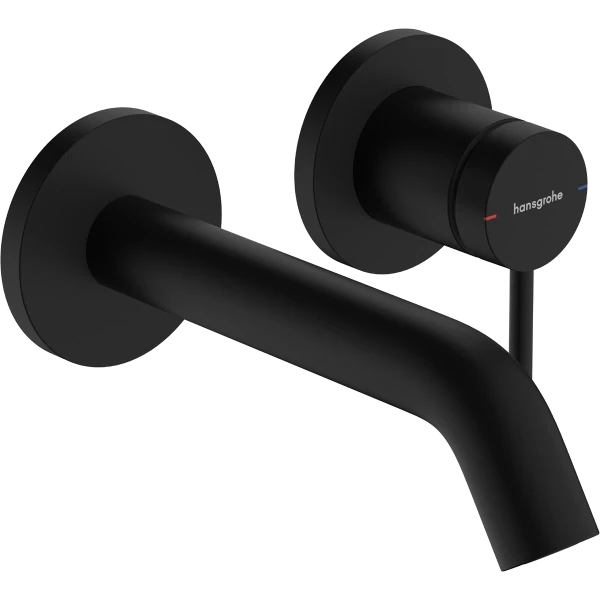 Смеситель для раковины скрытого монтажа, EcoSmart+, Hansgrohe Tecturis S, черный арт. 73350670