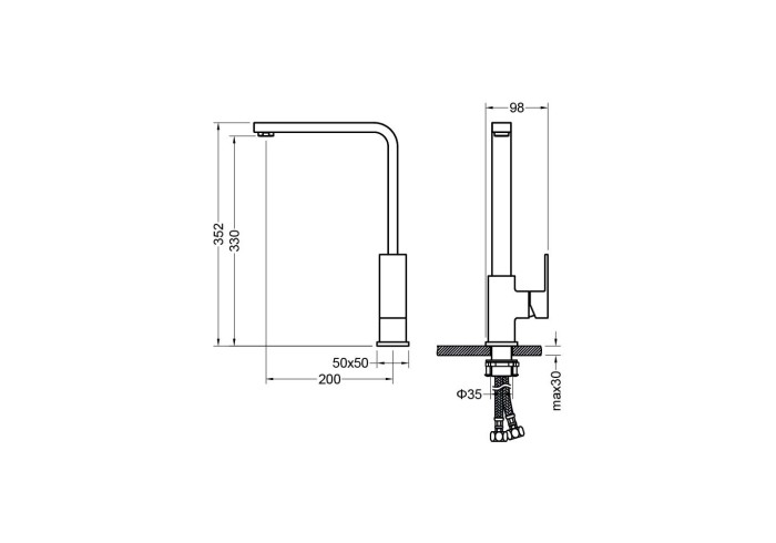 Смеситель для кухни, Aquatek Либра, хром арт. AQ1680CR