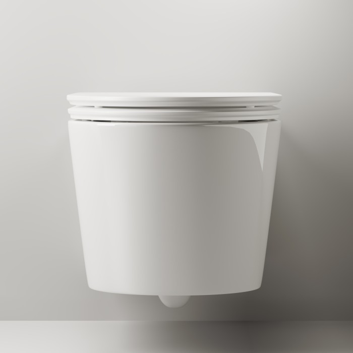 Подвесной унитаз с сиденьем Ceramicanova Trend, белый арт. 111010 S