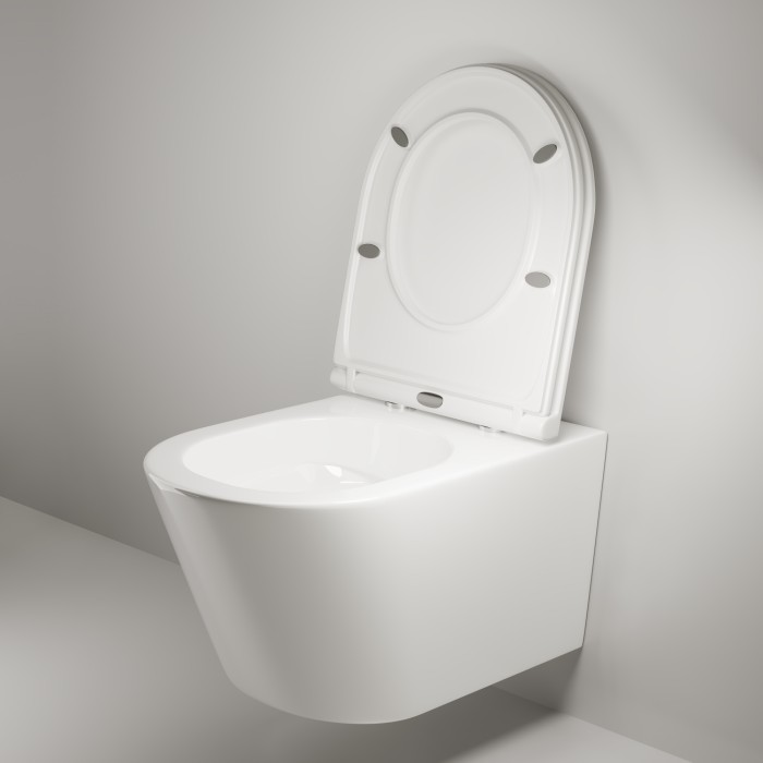 Подвесной унитаз с сиденьем Ceramicanova Trend, белый арт. 111010 S