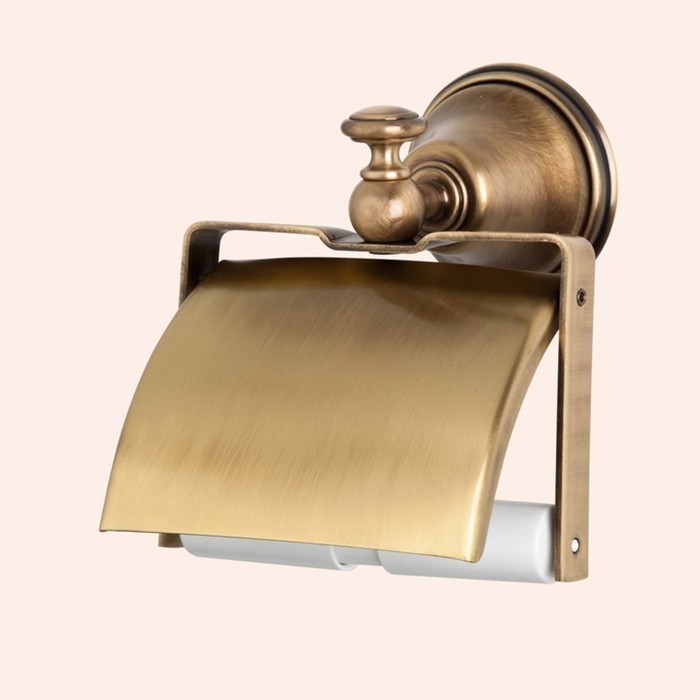 Держатель для туалетной бумаги с крышкой, подвесной, Harmony бронза, Tiffany World - TWHA219br