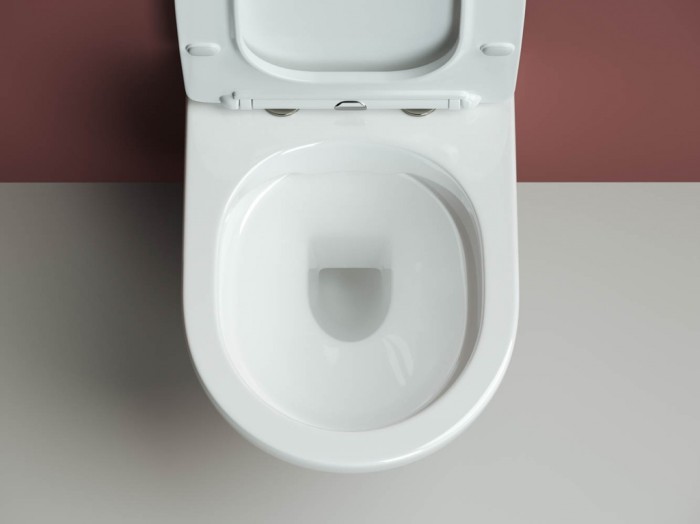 Подвесной унитаз с сиденьем Ceramicanova Forma, белый арт. CN3009