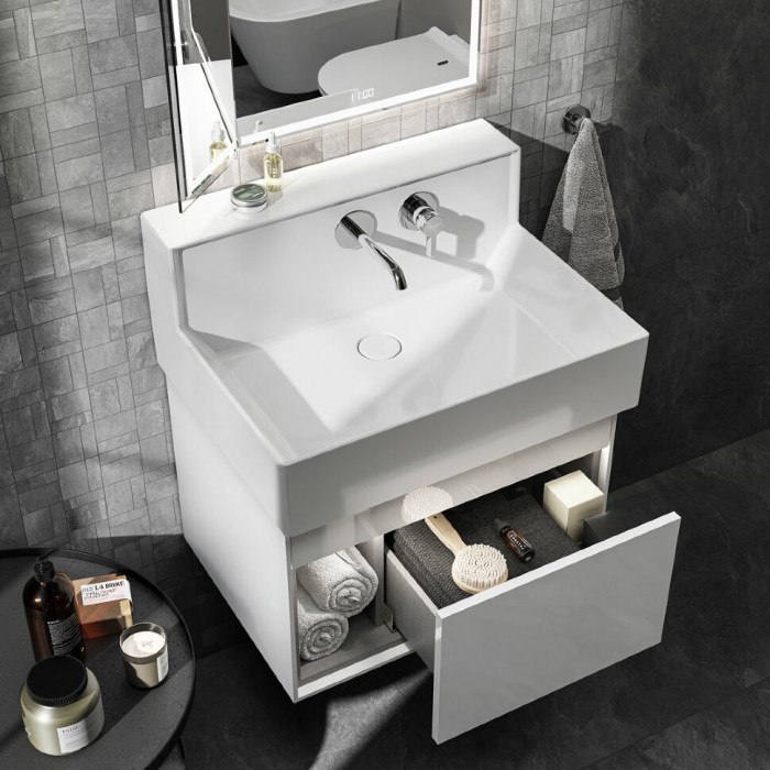 Раковина подвесная cо встроенным смесителем 65,5x50см, Tecnologica m Kerama Marazzi, белый - LO.M.wb.65