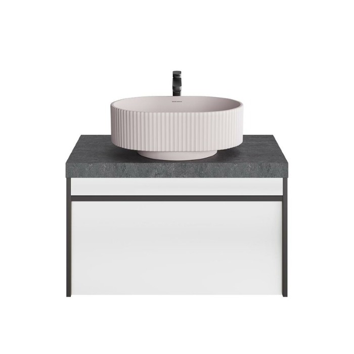 Тумба подвесная 80см с ящиком 1+1, Modula Kerama Marazzi, белый - MO.80.1+1\AR