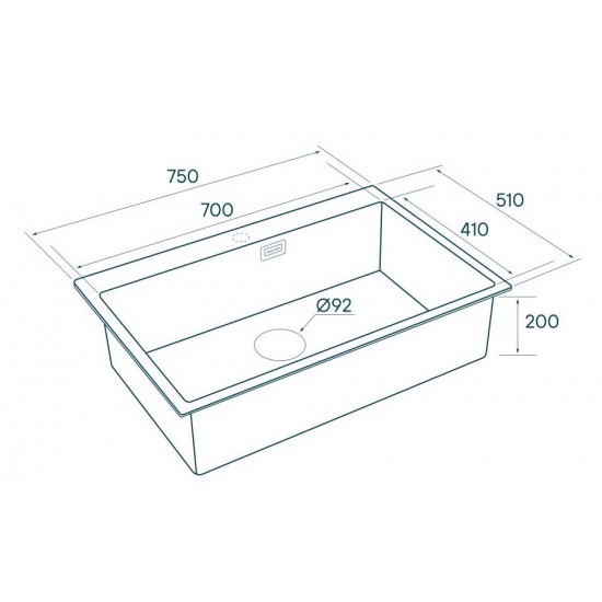 Мойка для кухни нержавеющая 750х510мм Paulmark SAAR, брашированное золото - PM807551-BG