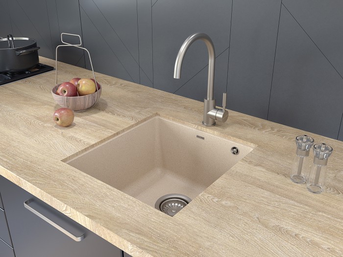 Смеситель для кухни  Paulmark HOLSTEIN, никель - Ho212063-NI