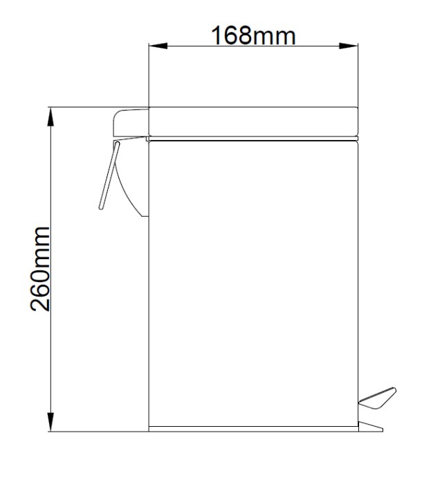 Мусорное ведро 3 л., хром, Azario Rina - AZ-301-3L