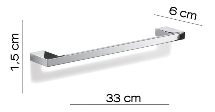 Полотенцедержатель, длина 33 см Lanzarote Gedy, A321/30(13) цвет: хром