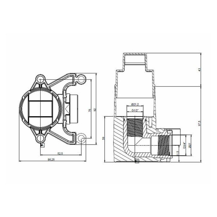 Гигиенический душ Almar Modular со смесителем, цвет нержавеющая сталь арт. SET-E082110.NB