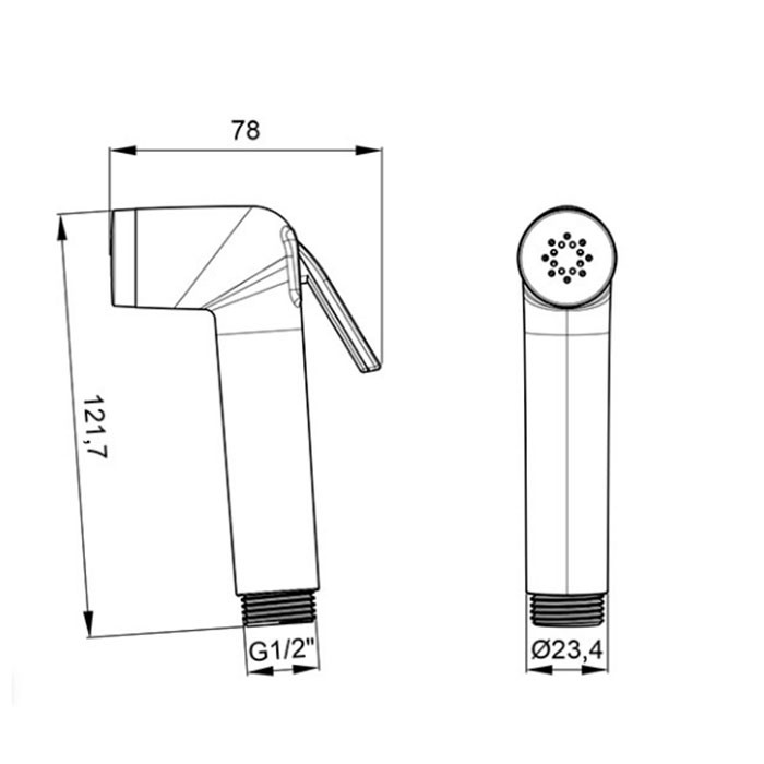 Гигиенический душ Almar Modular со смесителем, цвет нержавеющая сталь арт. SET-E082110.NB