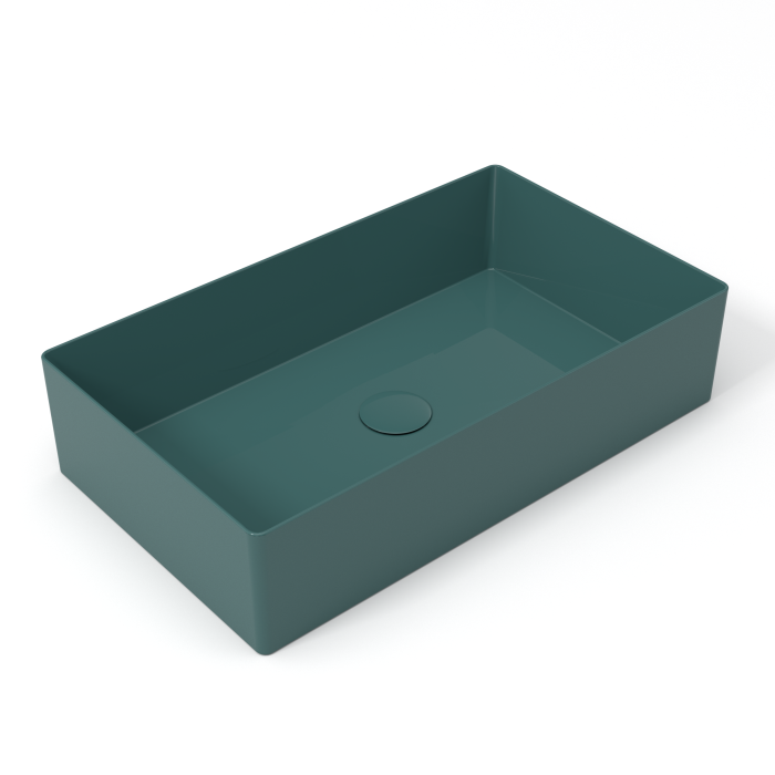 Накладная раковина 70x35x14 см, Olympia ceramica Slice, зеленый глянцевый арт. SLC42RE70031